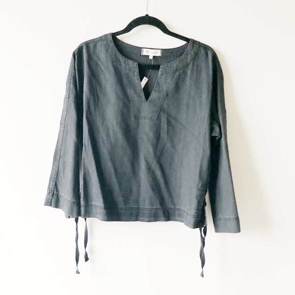 Madewell Denim Side Lace Swingy Top - Picture 4 of 7